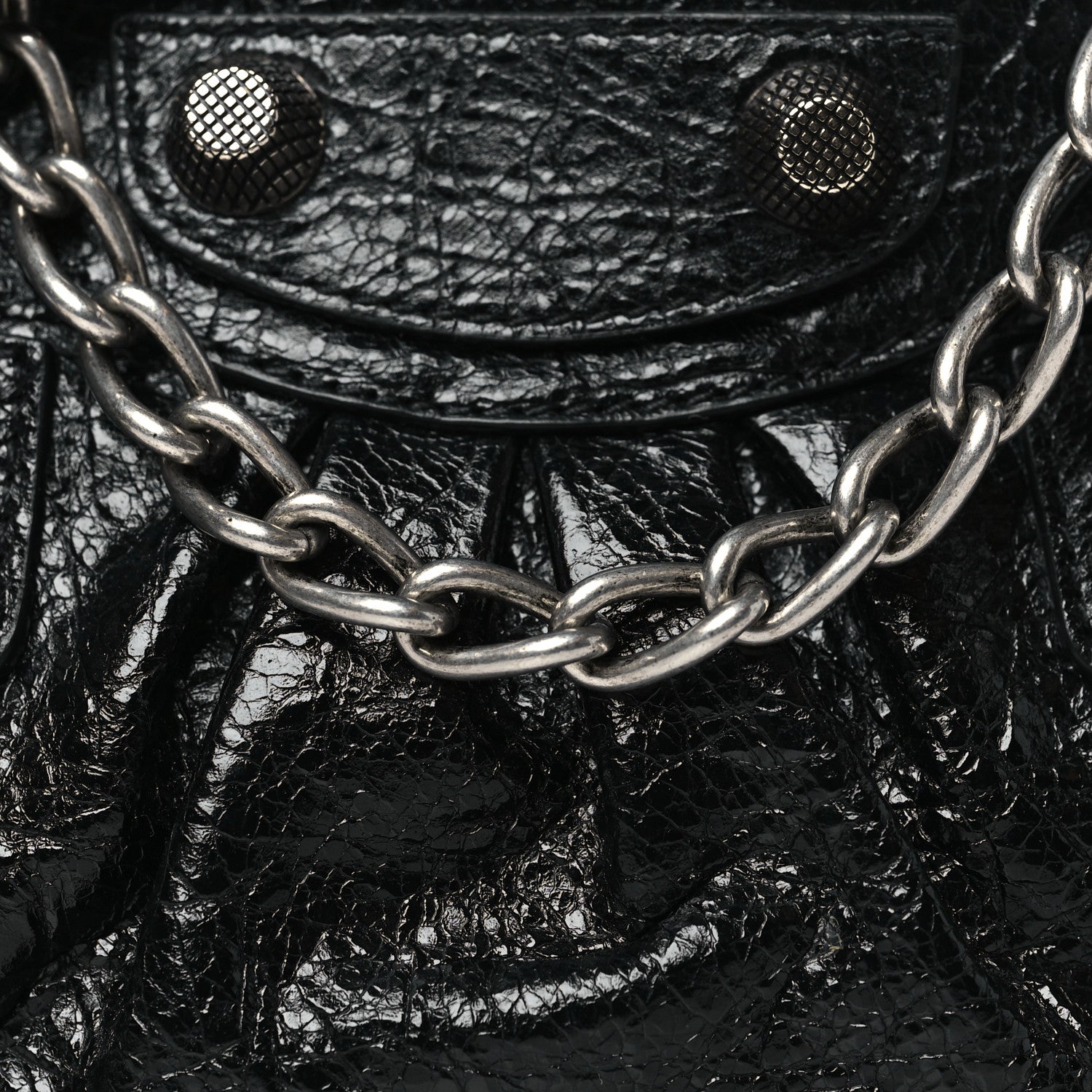 Balenciaga Agneau Arena Le Cagole Mini Purse With Chain Black 8 of 10