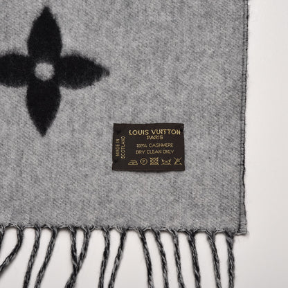 Louis Vuitton Cashmere Monogram Reykjavik Scarf Black 4 of 4