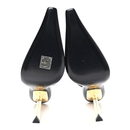 Saint Laurent Vernice Gloss Lee 110 Slingback Pumps 36.5 Marron Glacé 6 of 10