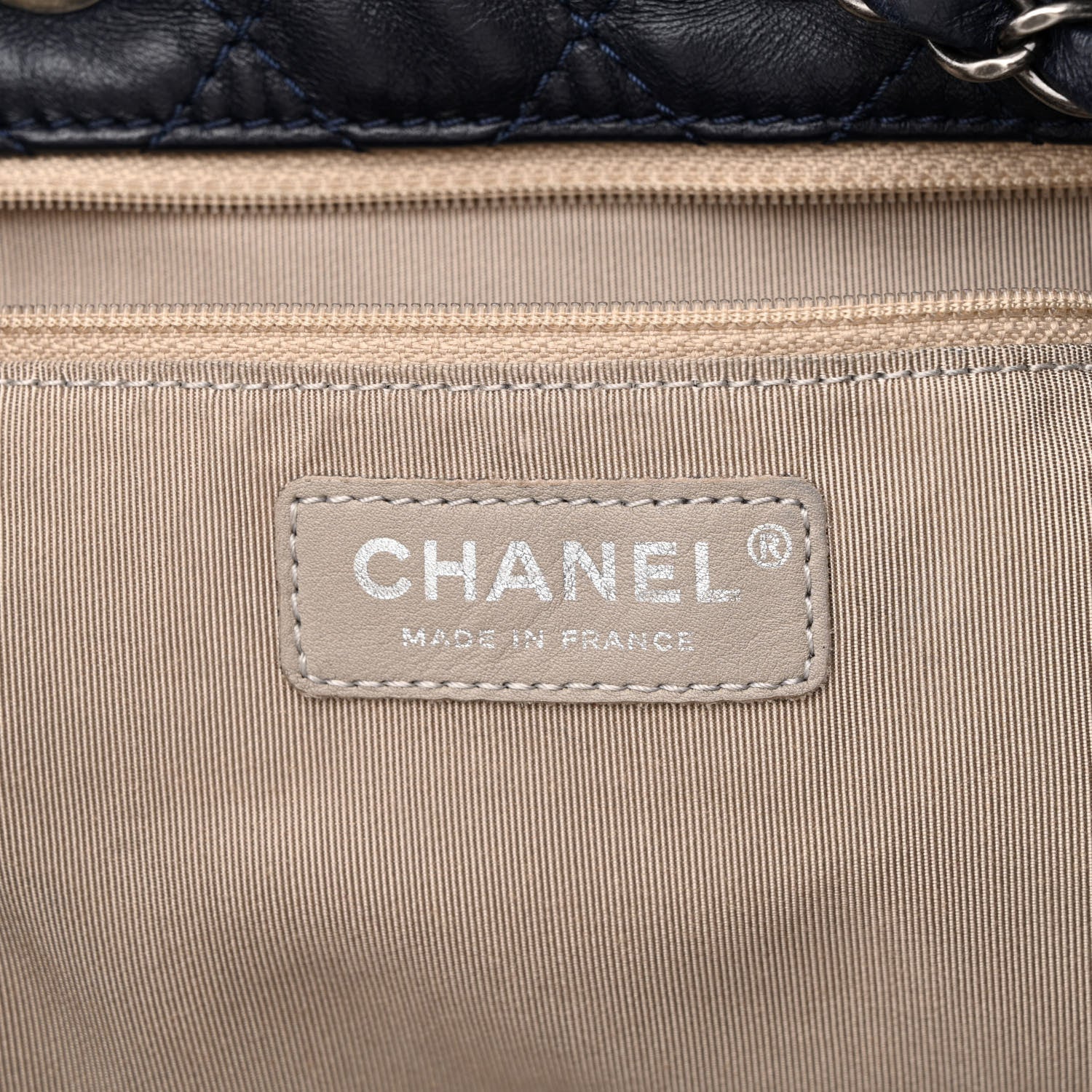 Chanel Goatskin Suede Calfskin Quilted Patchwork Drawstring Bag Blue 6 of 11
