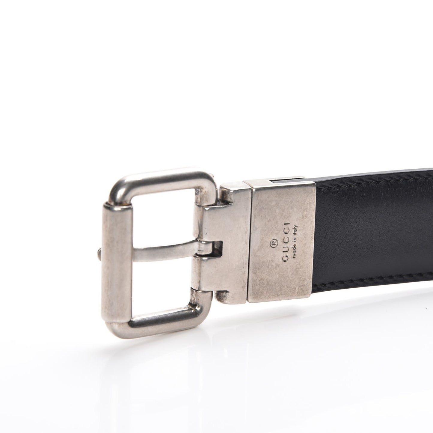 Selleria Calfskin GG Supreme Monogram Reversible 30mm Belt Black Beige Ebony