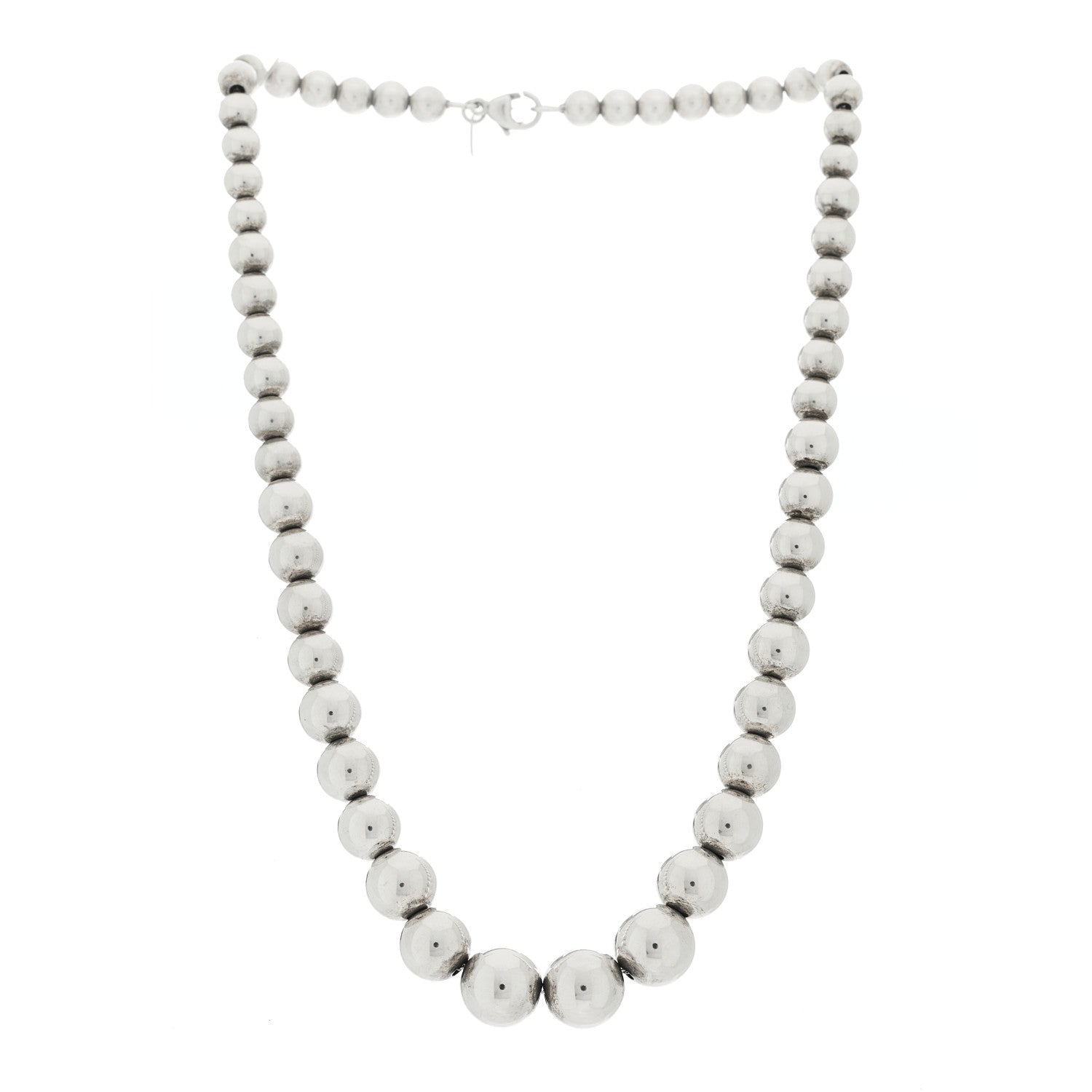 Tiffany Sterling Silver HardWear Graduated Ball Necklace 3 of 6