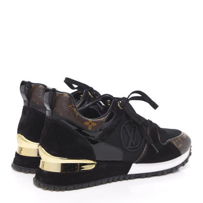 Louis Vuitton Suede Monogram Run Away Sneakers 36 Black 4 of 8