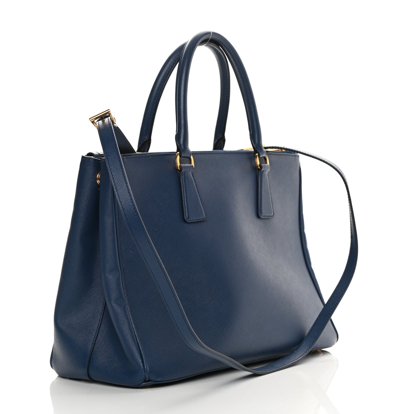 Saffiano Lux Galleria Front Pocket Tote Bluette Cobalto