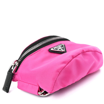 Prada Tessuto Nylon Wrist Pouch Fuxia 9 of 11