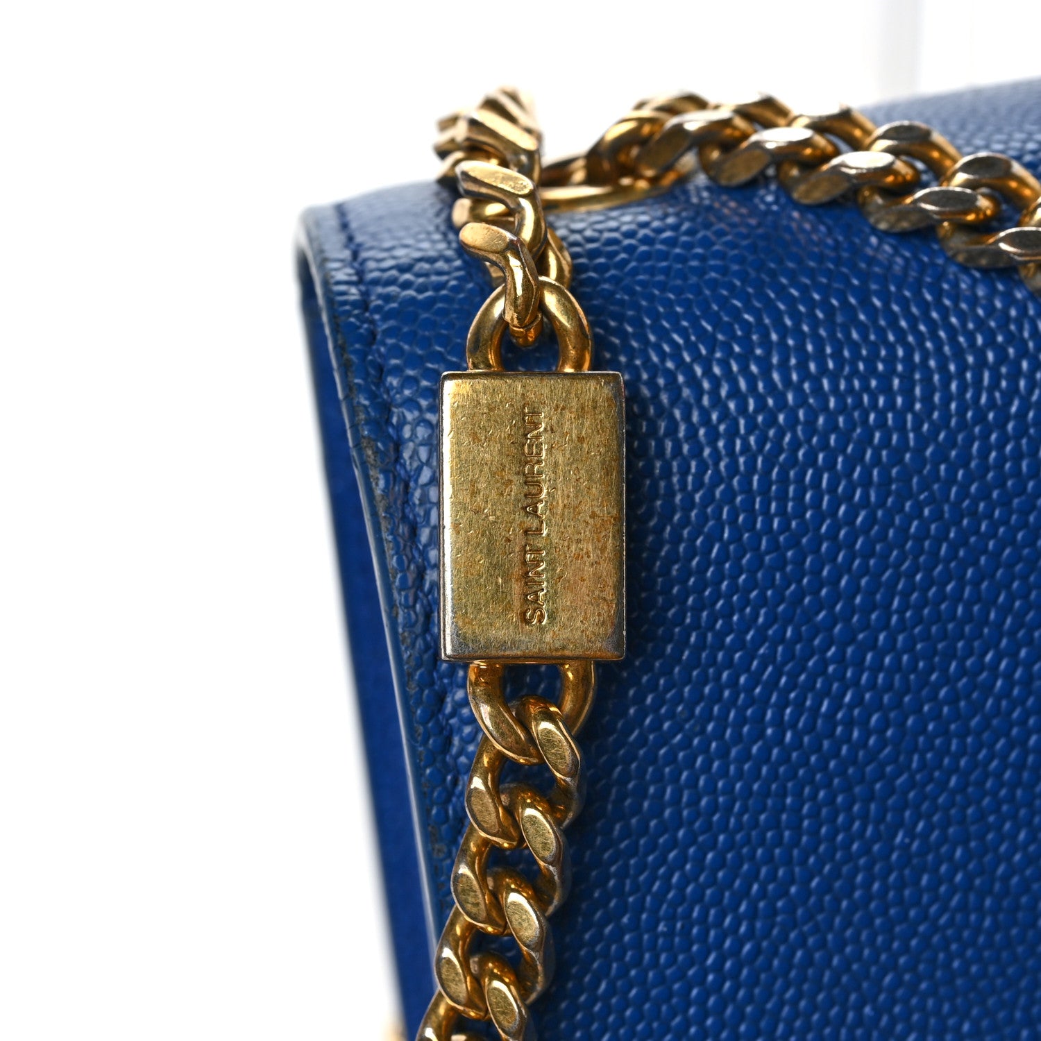 Saint Laurent Grain De Poudre Small Classic Monogram Kate Satchel Royal Blue 14 of 14