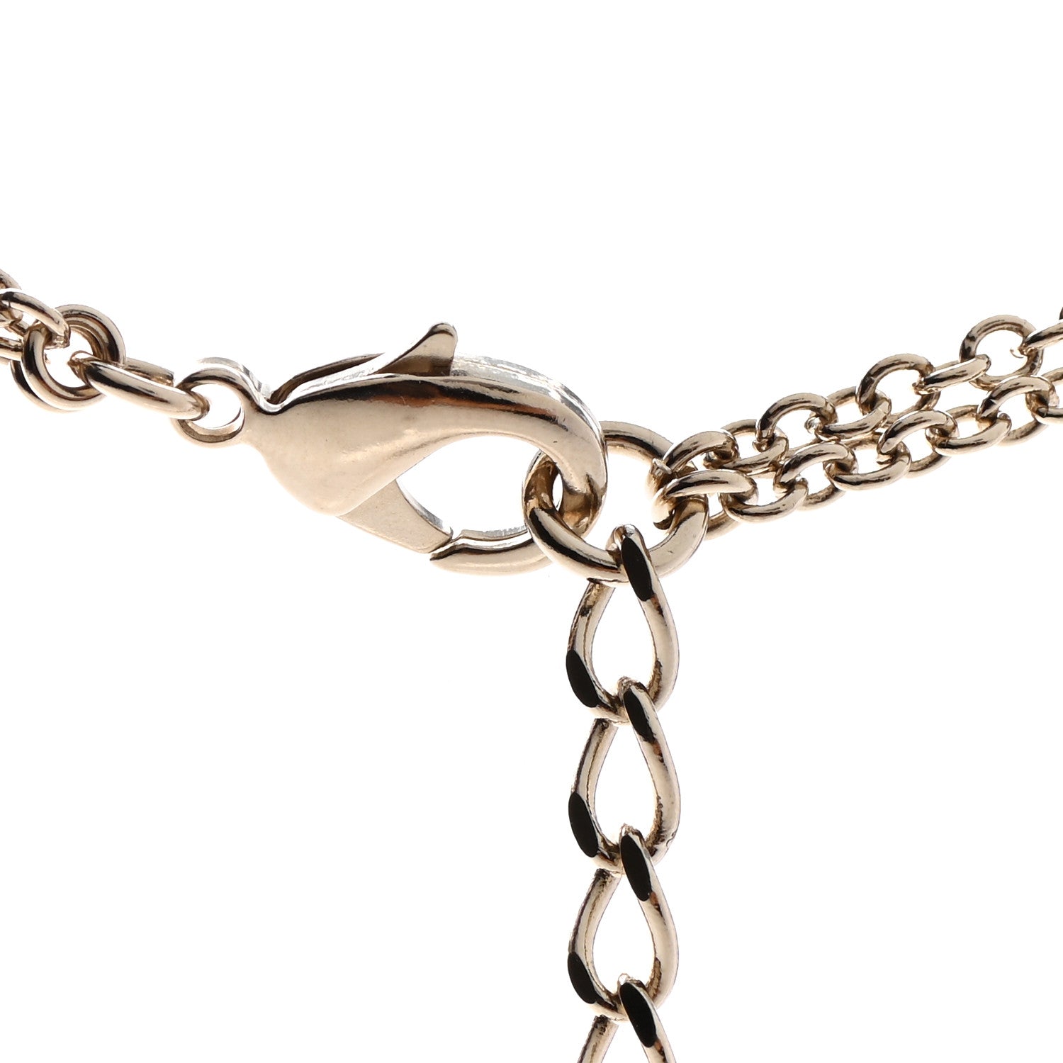 Chanel Pearl Crystal CC Multi Strand Necklace Gold 6 of 7