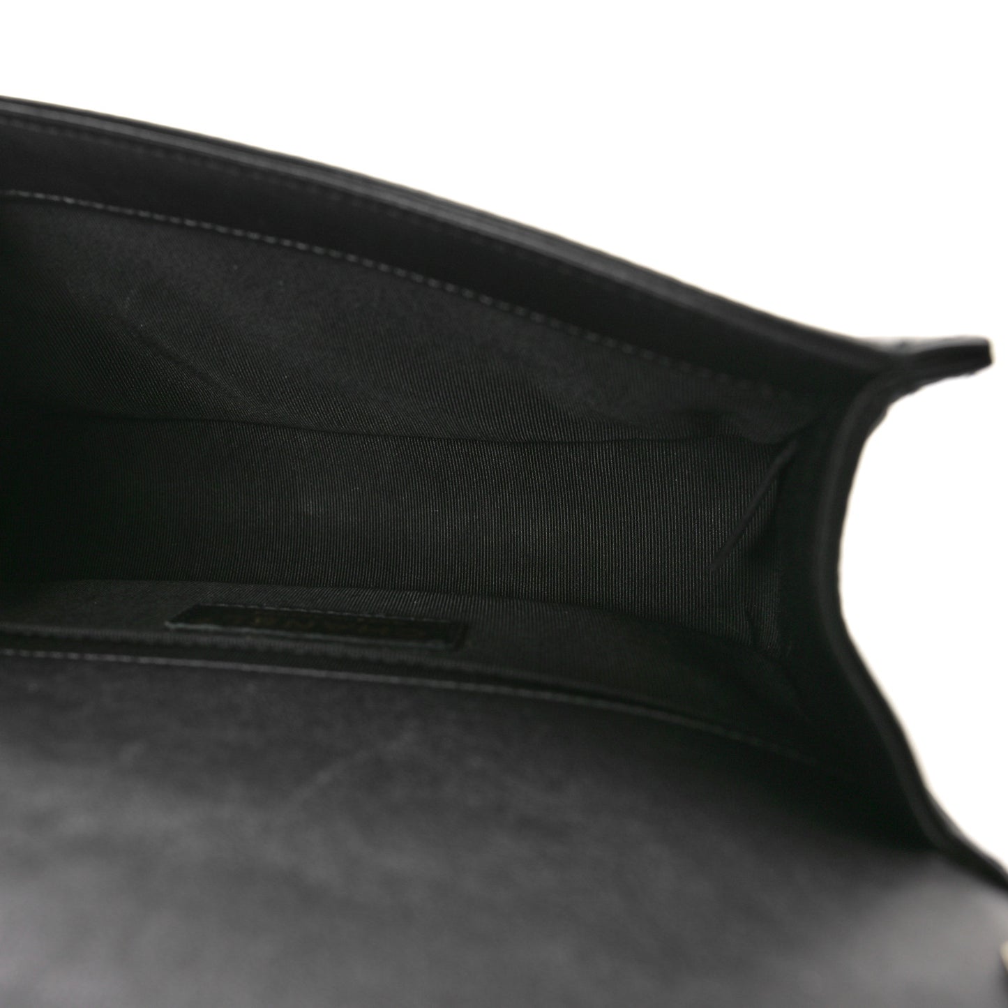 Lambskin Quilted Small Boy Flap Black