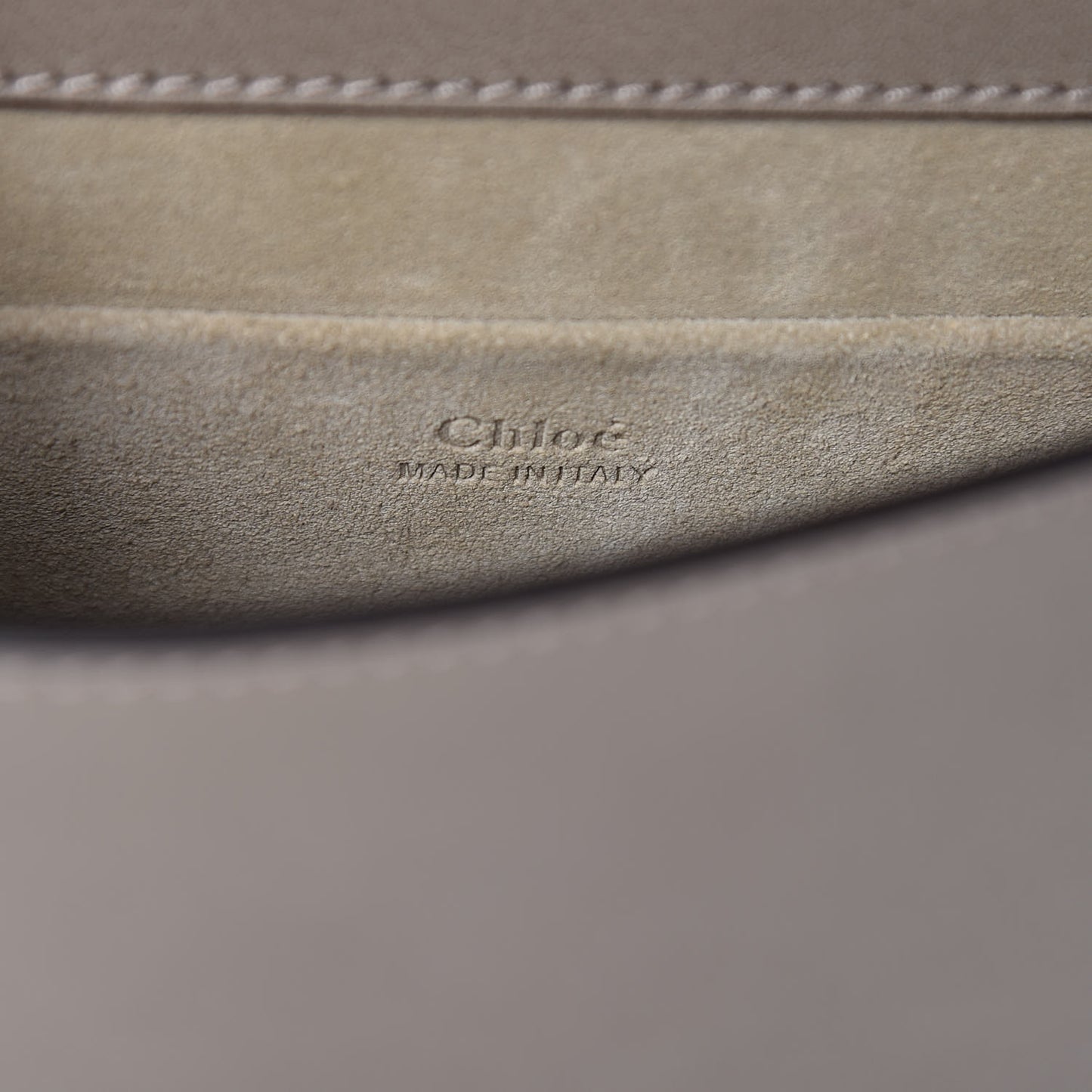 Calfskin Suede Small Nile Bracelet Bag Motty Grey