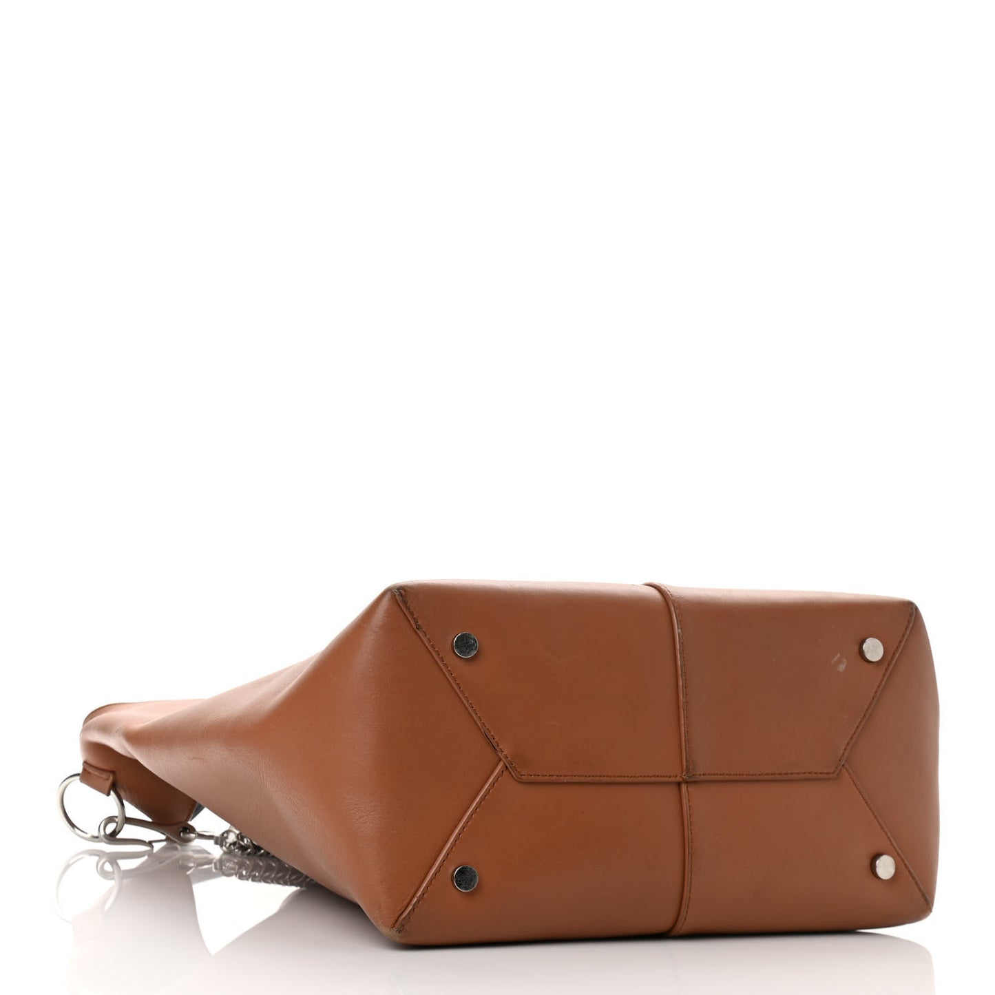 Smooth Calfskin Genesis Box Chain Hobo Tan