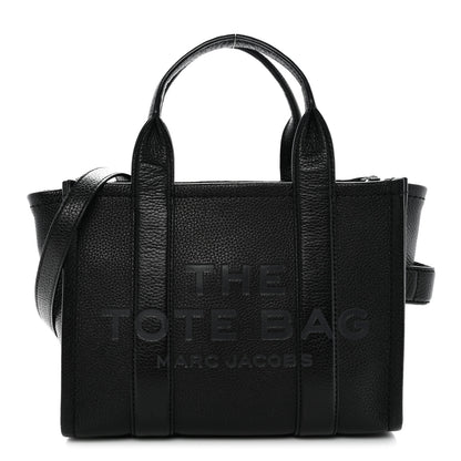 Marc Jacobs Grained Calfskin Small The Tote Bag Black 1 of 14