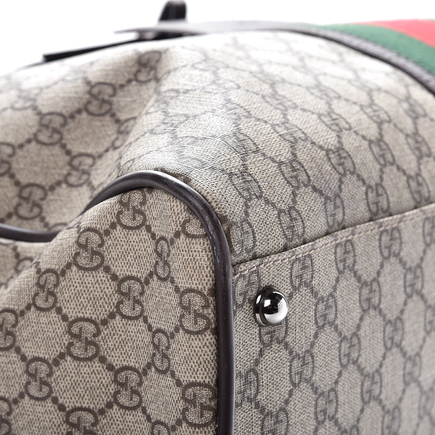 Gucci GG Plus Monogram Web Carry On Duffle Bag Ebony 11 of 14