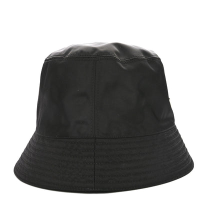 Prada Re-Nylon Metal Triangle Logo Womens Bucket Hat L Black 5 of 9
