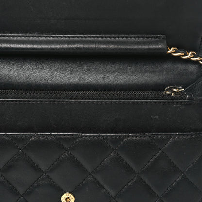 Chanel Lambskin Quilted Boy Wallet On Chain WOC Black 9 of 16