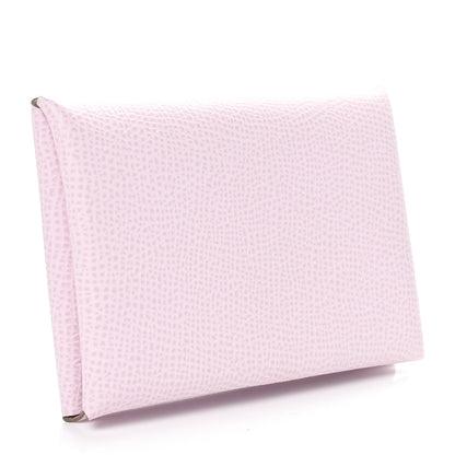 Hermes Epsom Calvi Duo Card Case Mauve Pale 3 of 9
