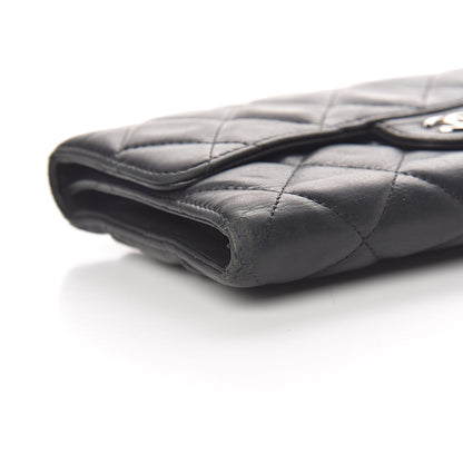 Chanel Caviar Quilted Large Gusset Flap Wallet Black 12 of 17