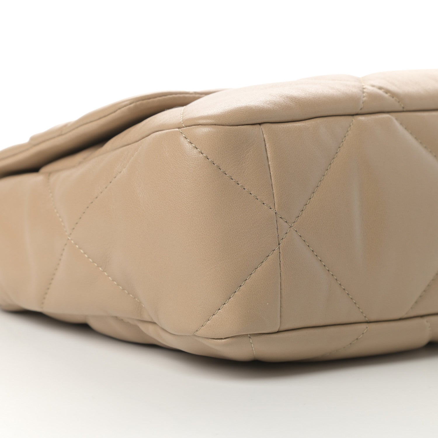 Chanel Lambskin Quilted Large Chanel 19 Flap Dark Beige 9 of 11