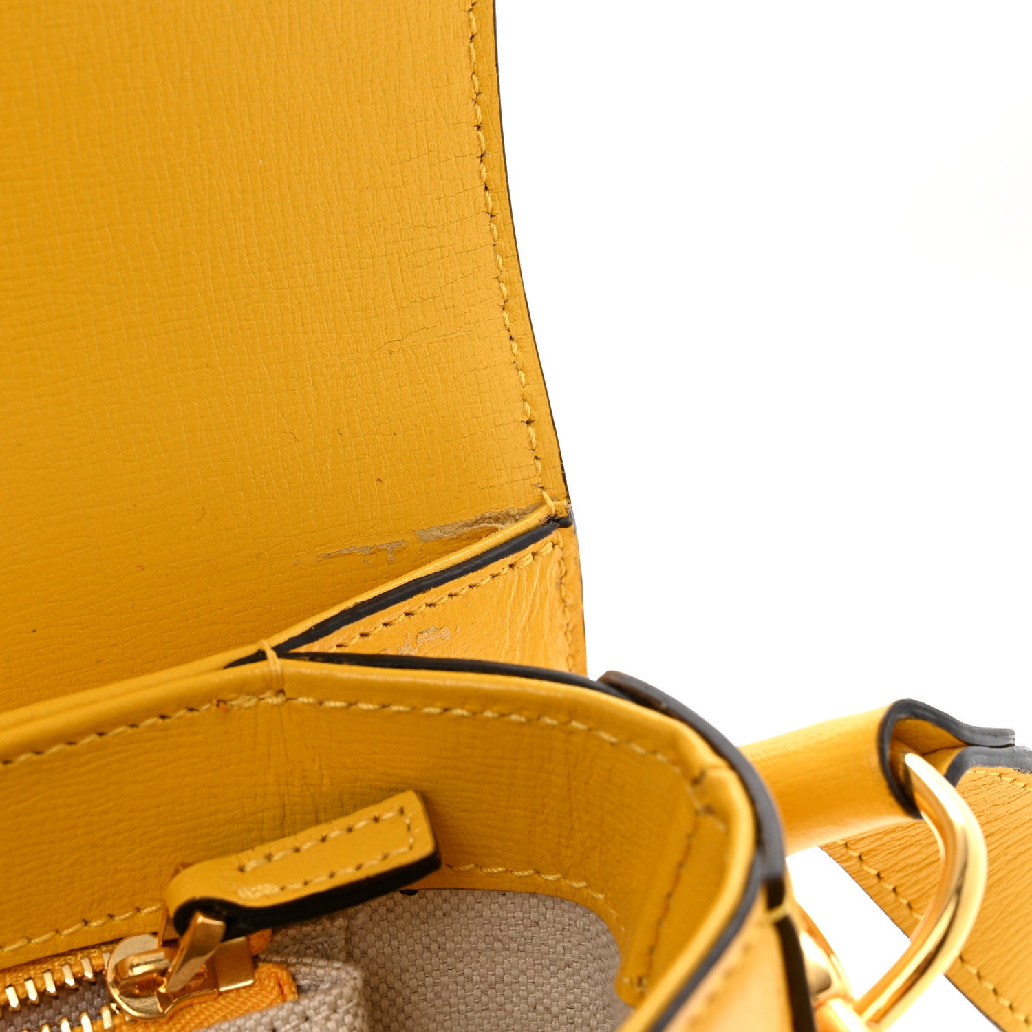 Gucci Azalea Calfskin GG Monogram Bi-Color Debossed Horsebit 1955 Shoulder Bag Dusty Azure Stone Topaz Deep Orange 15 of 16