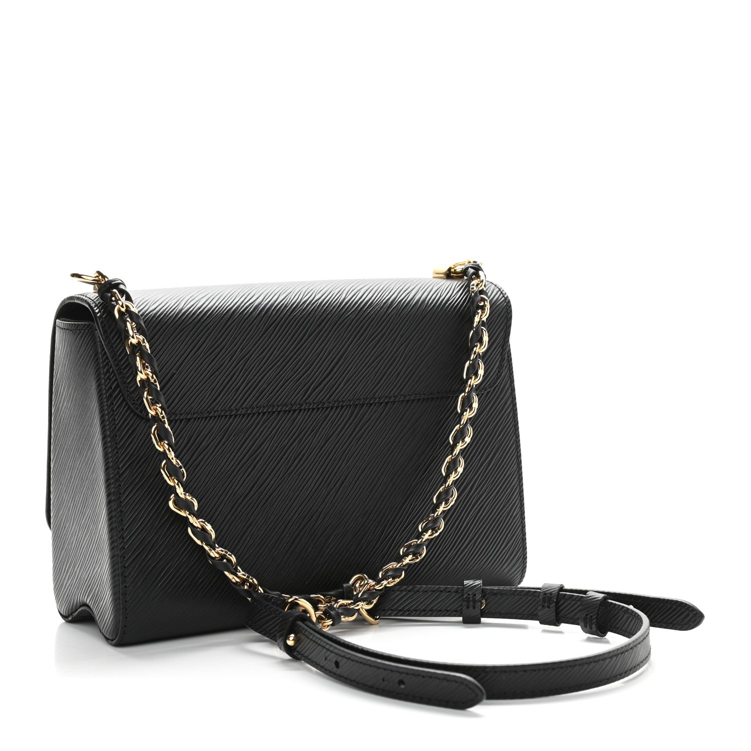 Louis Vuitton Epi Twist Shoulder Bag MM Matte Black Gold 3 of 11