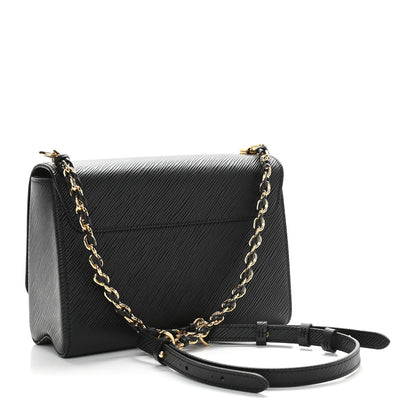 Louis Vuitton Epi Twist Shoulder Bag MM Matte Black Gold 3 of 11