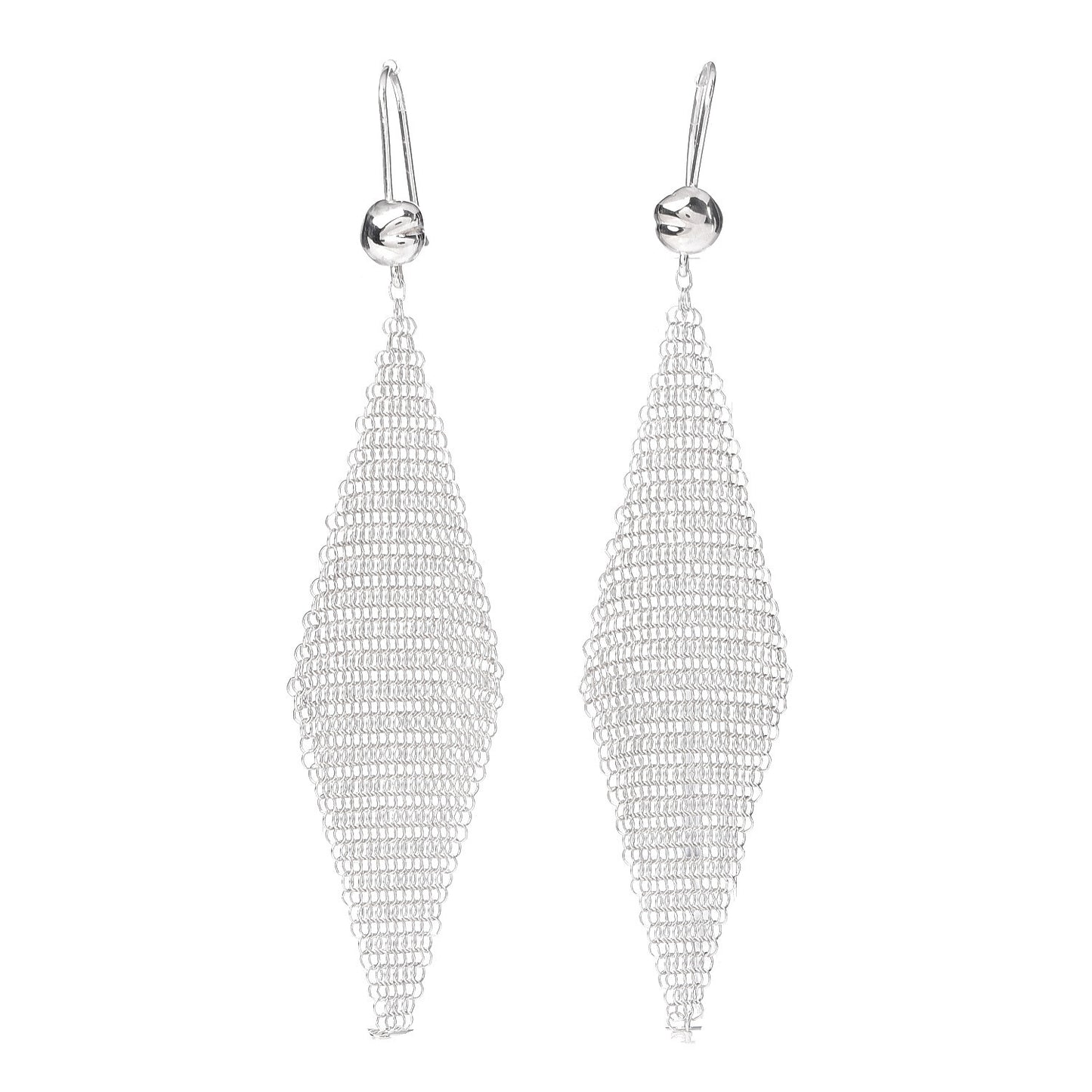 Sterling Silver Small Elsa Peretti Mesh Earrings