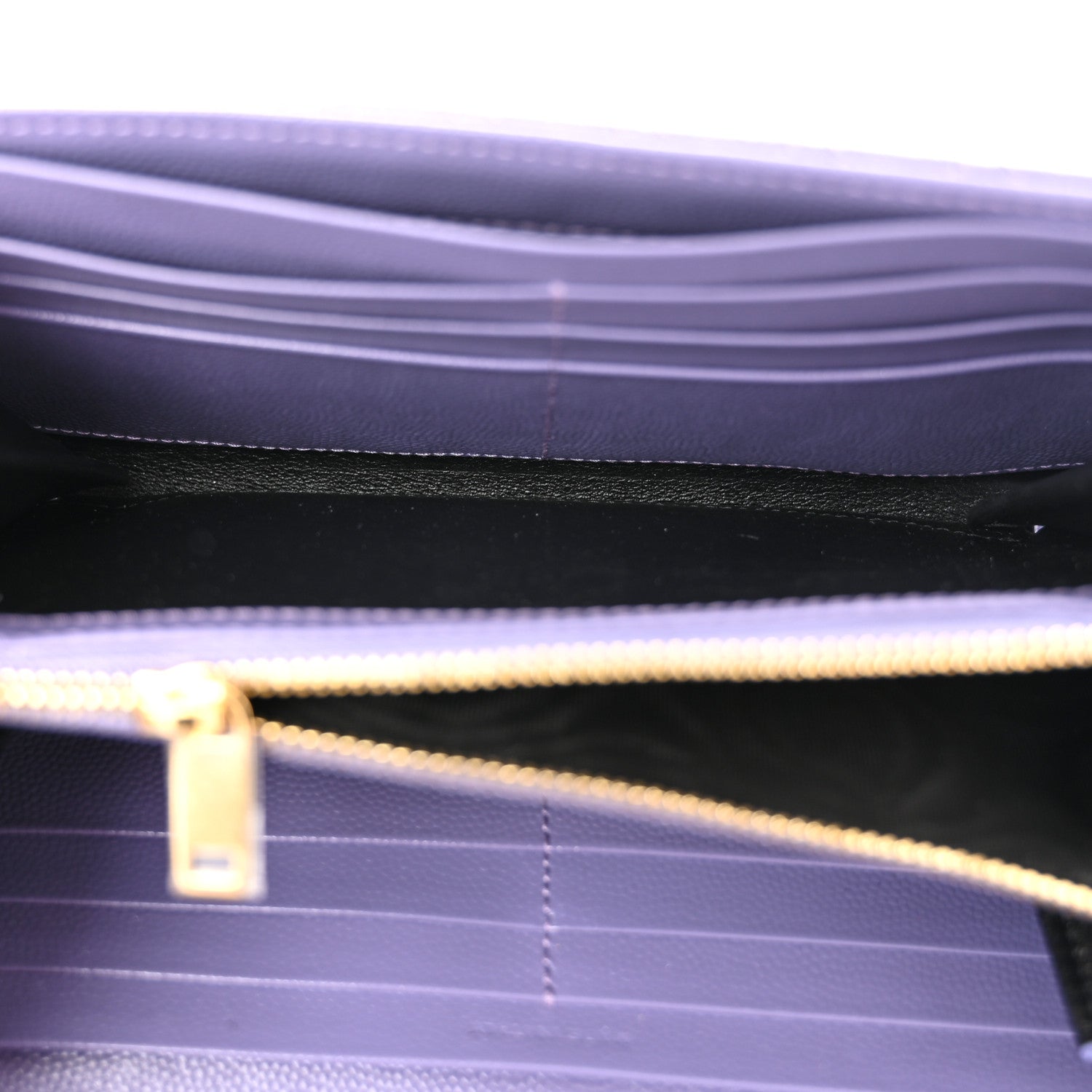 Saint Laurent Grain De Poudre Mixed Matelasse Triquilt Large Monogram Wallet Mauve 6 of 7