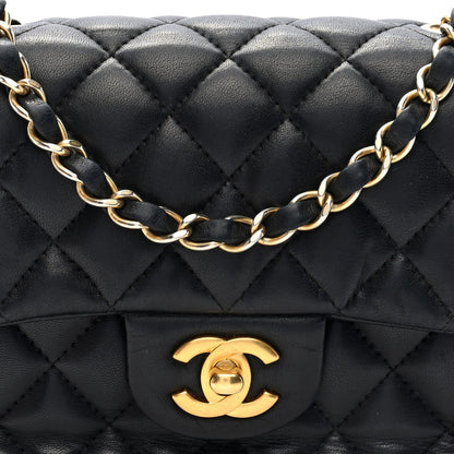 Chanel Lambskin Quilted Mini Square Flap Black 8 of 10