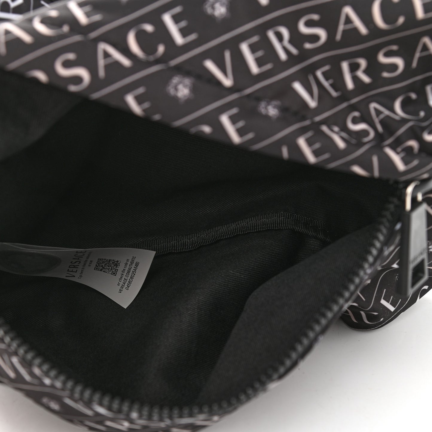 Nylon Logo Belt Bag Black White