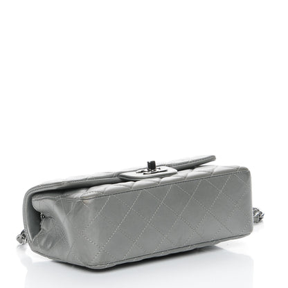 Chanel Metallic Lambskin Quilted Mini Rectangular Flap Silver 4 of 8