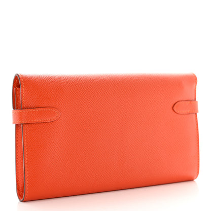 Hermes Epsom Kelly Longue Wallet Orange 3 of 10