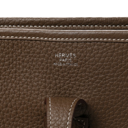 Hermes Taurillon Clemence Evelyne III PM Etoupe 6 of 10