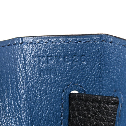 Hermes Togo Verso Kelly Retourne 35 Black Bleu Agate 7 of 14