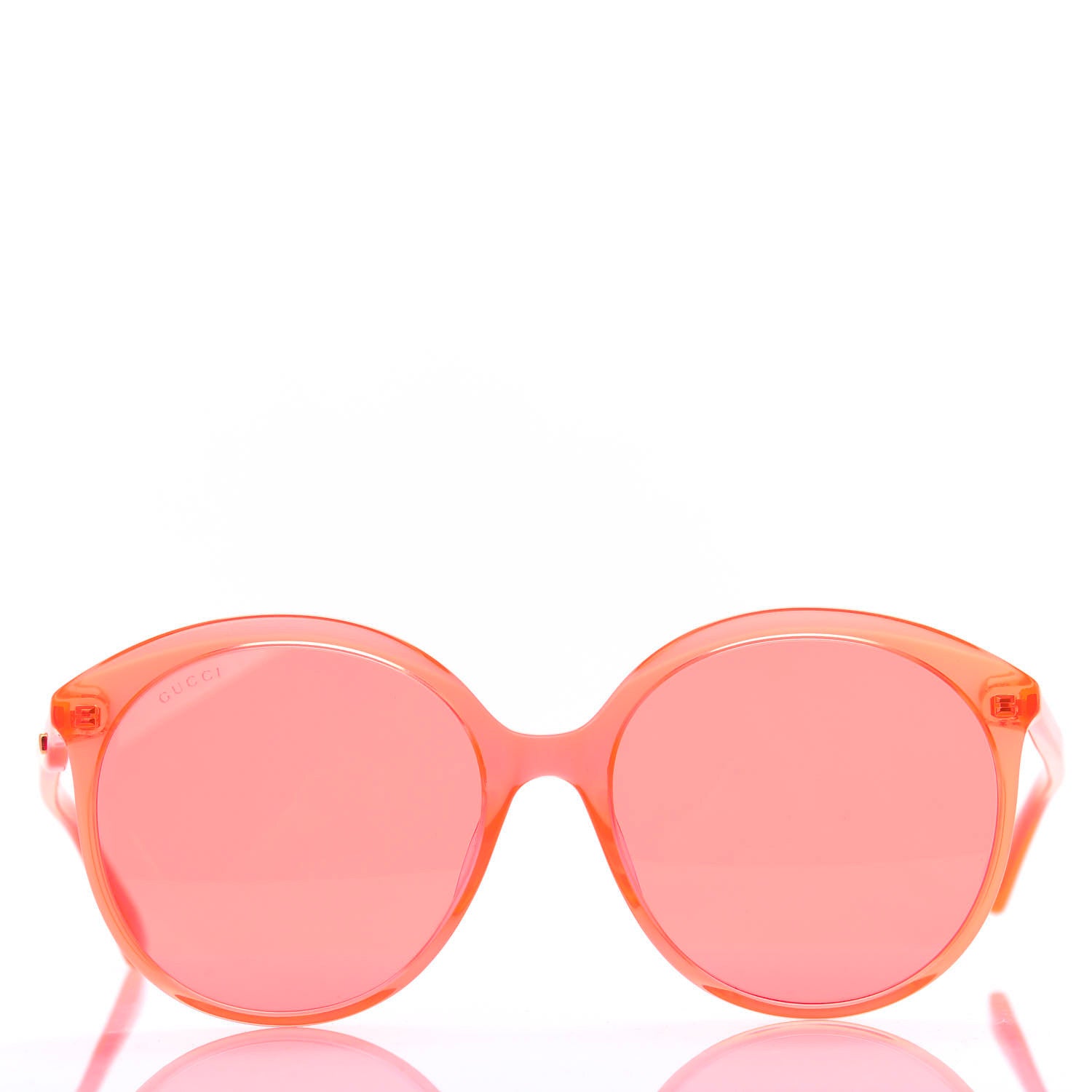 Gucci Acetate GG Sunglasses GG0257S Neon Orange 2 of 8