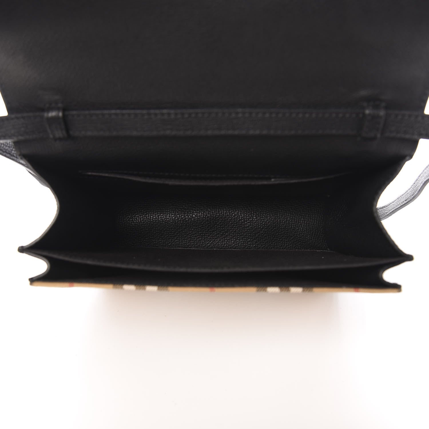 Burberry Derby Calfskin Vintage Check Small Macken Crossbody Bag Black 5 of 10