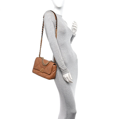 Chanel Lambskin Quilted Medium Chanel 19 Flap Brown 2 of 10