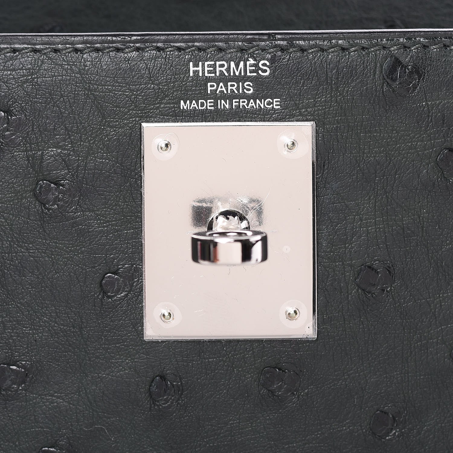 Hermes Ostrich Kelly Sellier 28 Vert Titien 8 of 33