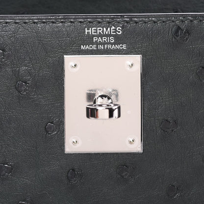 Hermes Ostrich Kelly Sellier 28 Vert Titien 8 of 33