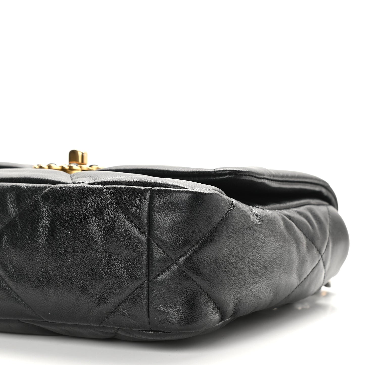 Goatskin Quilted Medium Chanel 19 Flap Black