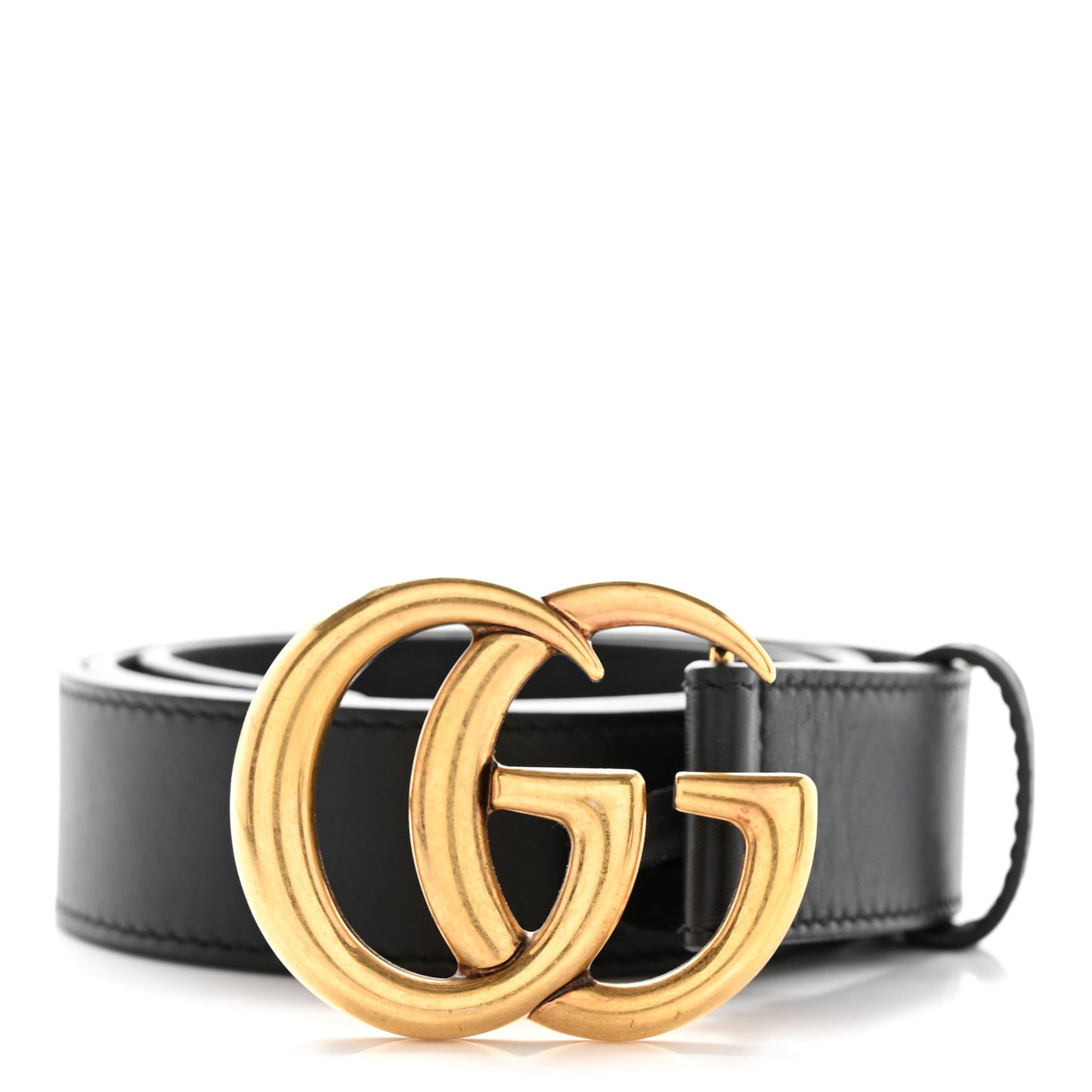Moon Calfskin Double G 30mm Belt 75 30 Black