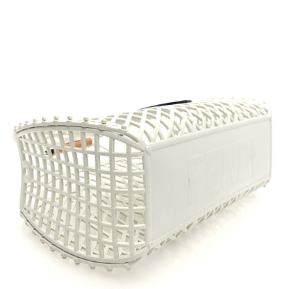 Fendi Recycled Plastic Vitello Liberty Matte Medium Fendi Basket White Ice Miele Scuro 4 of 10