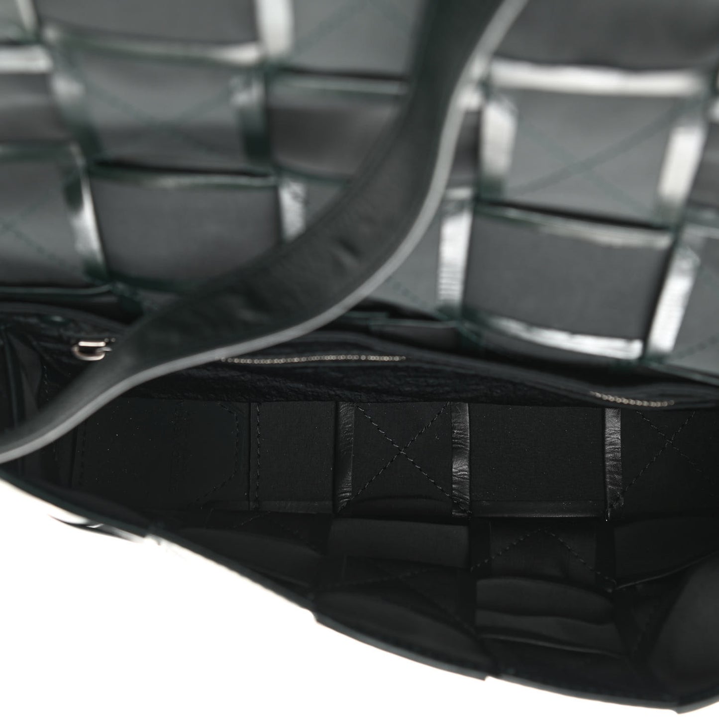Paper Calfskin Maxi Intreccio Cassette Crossbody Bag Black