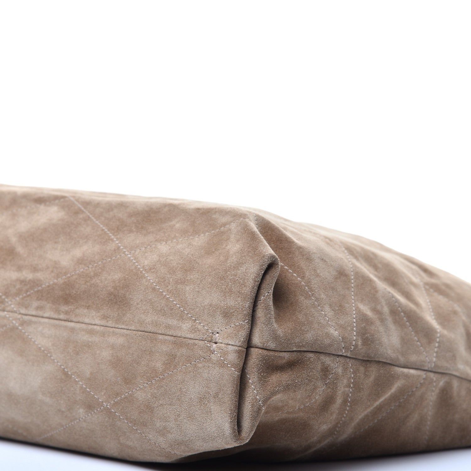 Lanvin Suede Quilted Carry Me Tote Taupe 8 of 8