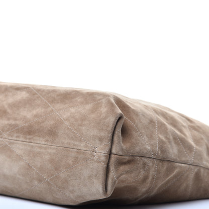 Lanvin Suede Quilted Carry Me Tote Taupe 8 of 8