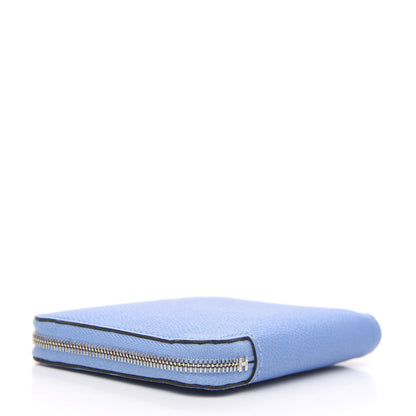 Hermes Epsom Silk'In Compact Wallet Bleu Paradis 3 of 7
