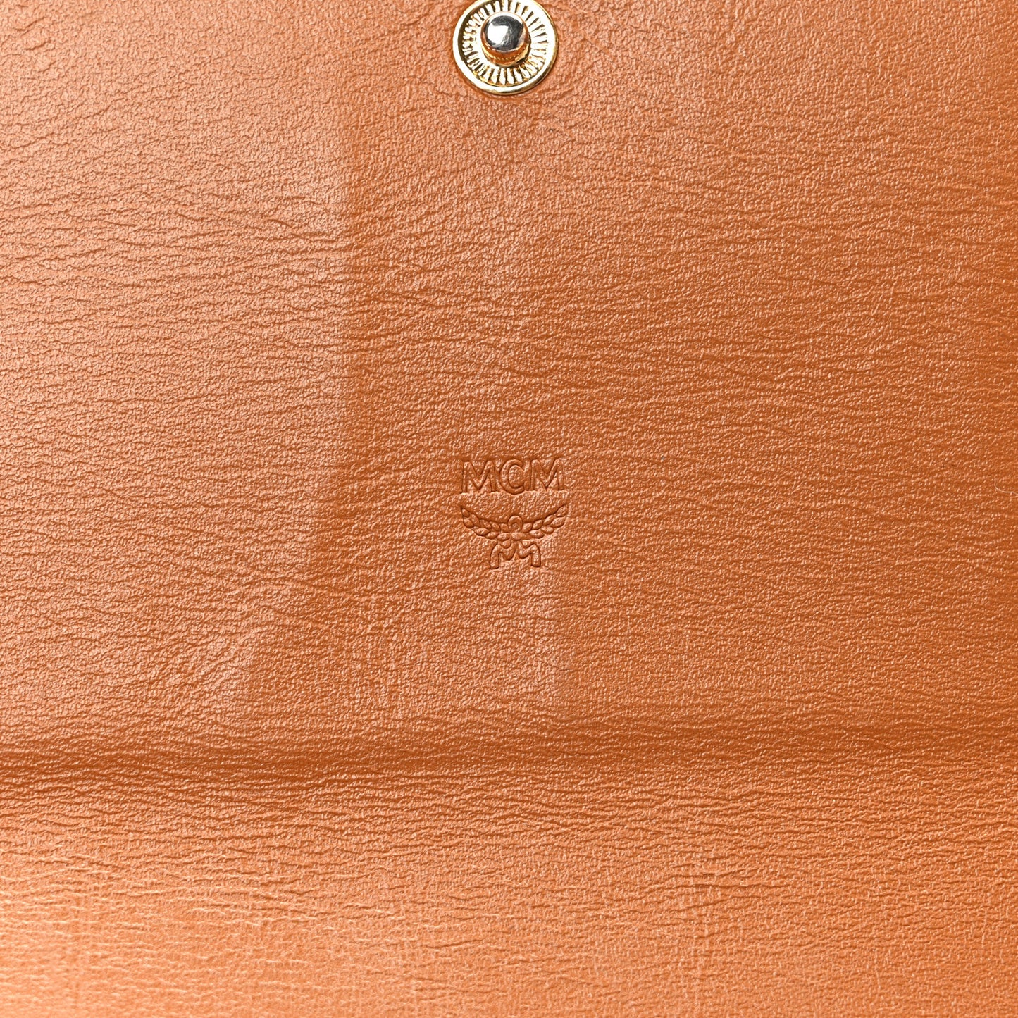 Visetos Large Trifold Flap Wallet Cognac