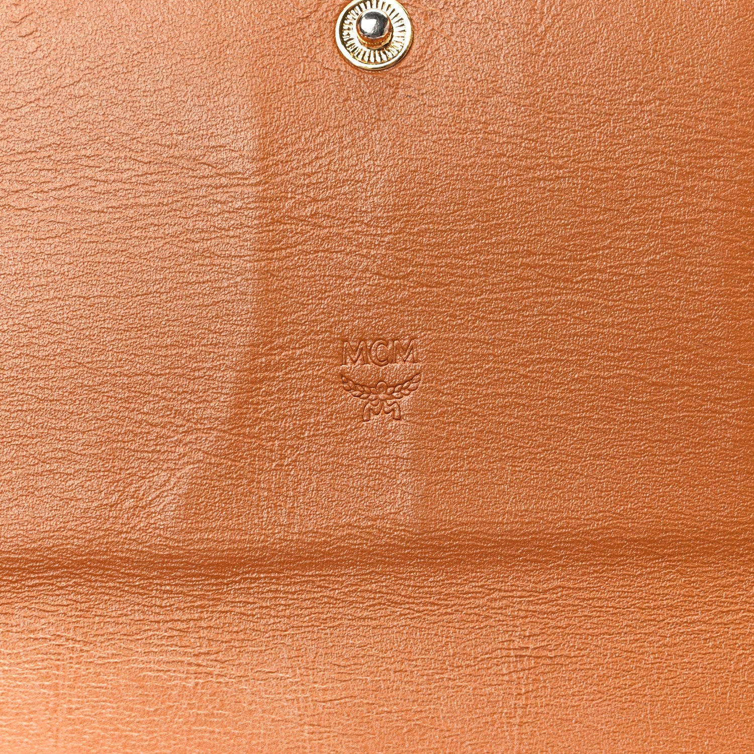 MCM Visetos Large Trifold Flap Wallet Cognac 7 of 7