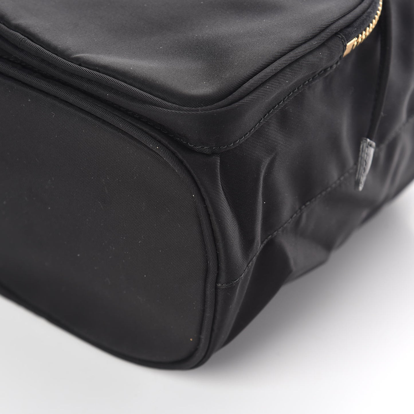 Saffiano Tessuto Nylon Mini Bucket Crossbody Bag Black