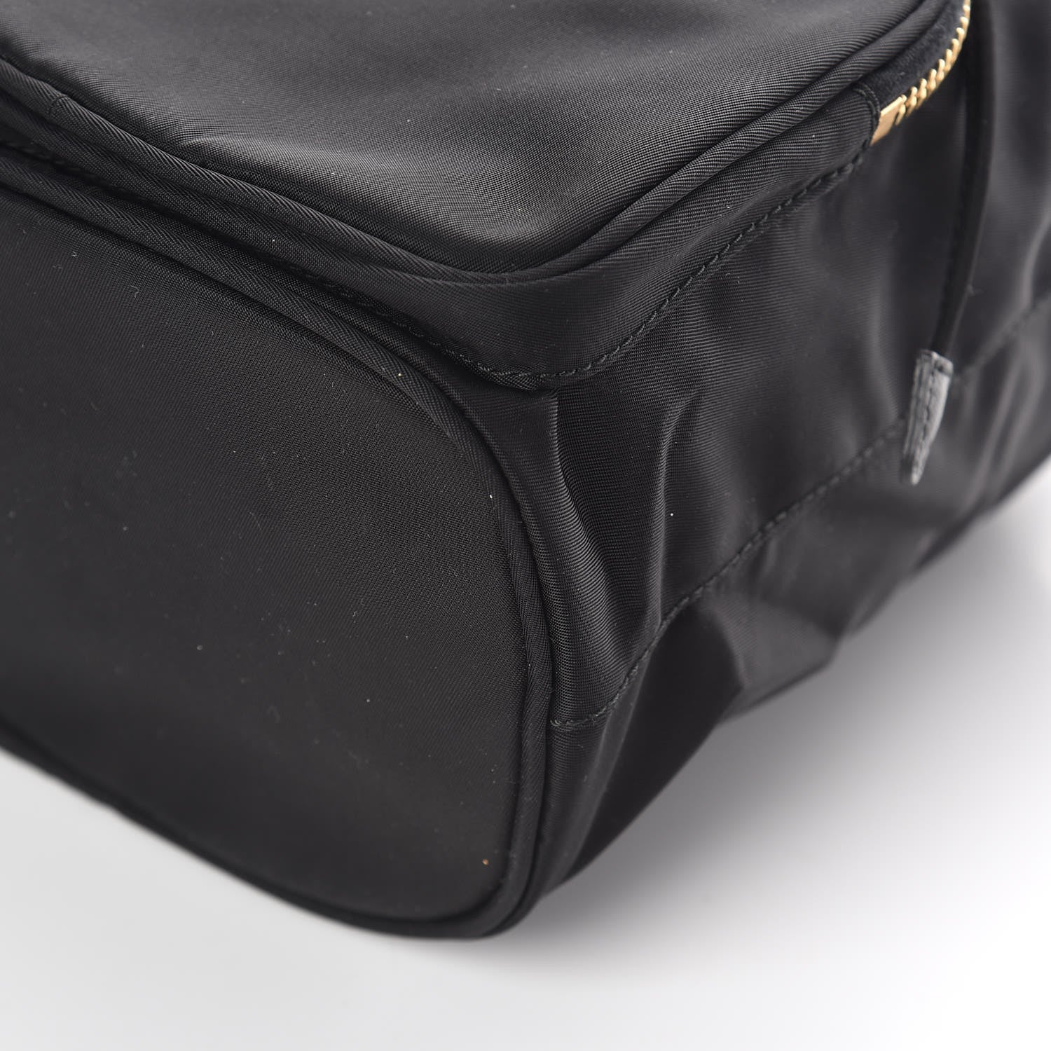 Prada Saffiano Tessuto Nylon Mini Bucket Crossbody Bag Black 9 of 9