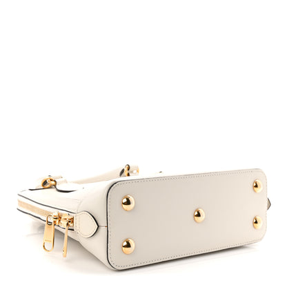 Gucci Boarded Plutone Calfskin Small Horsebit 1955 Top Handle Bag Mystic White 4 of 10