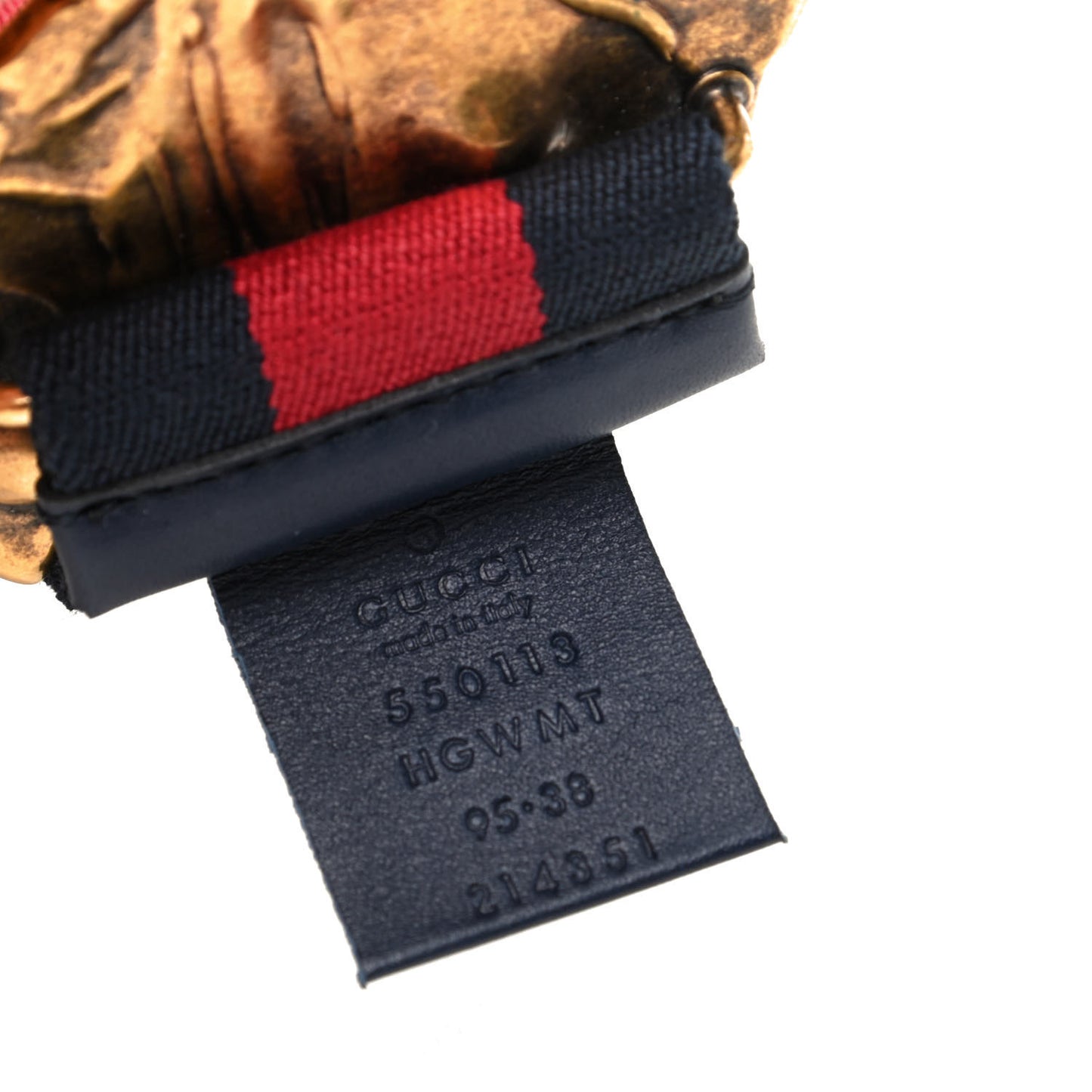Nylon Web Embellished Butterfly Belt 95 38 Red Blue